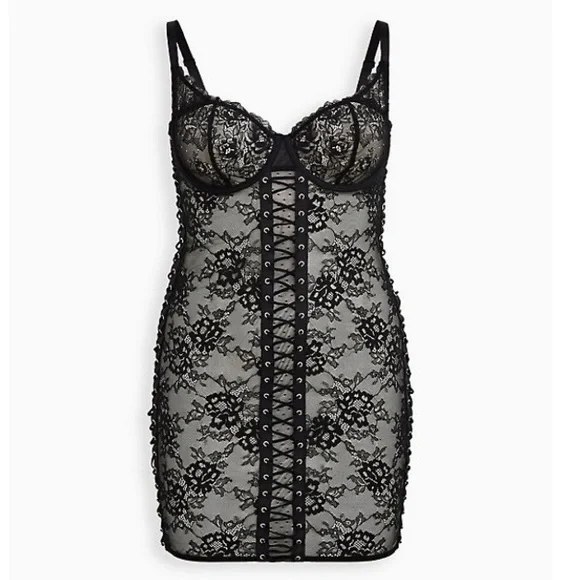 Torrid Black Lace Chemise Sz 2x - Picture 5 of 7